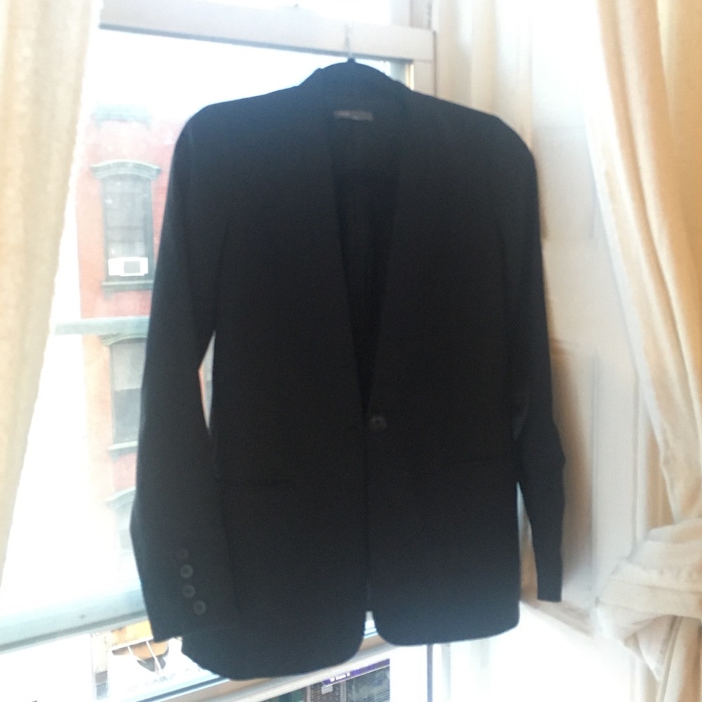 Black wool minimalist Vince blazer